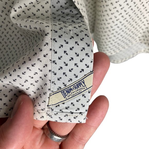 Ralph Lauren Denim and Supply L Anchor pattern short sleeve button down - Picture 4 of 5